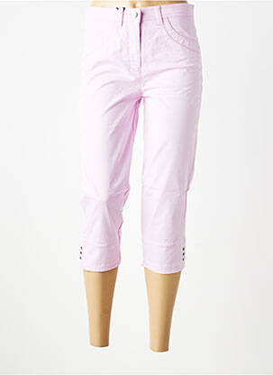 Pantacourt stretch taille normale rose TONI femme
