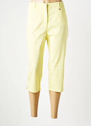 Corsaire stretch taille normale jaune TONI femme