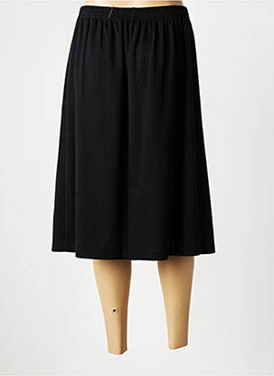 Jupe mi-longue coupe évasée noir GEVANA femme