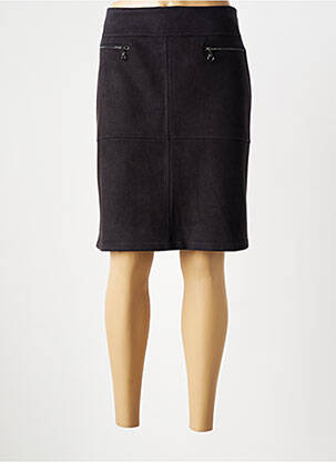 Jupe mi-longue stretch noir PLURIELLES femme