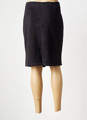 Jupe mi-longue stretch noir PLURIELLES femme