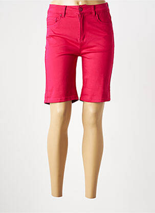 Bermuda slim taille normale rose LEMON DRESS femme