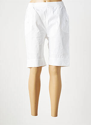 Bermuda taille élastique taille normale blanc PLURIELLES femme