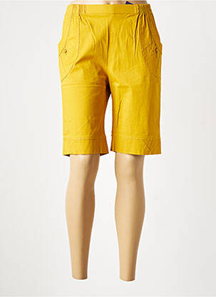 Bermuda taille élastique taille normale jaune PLURIELLES femme