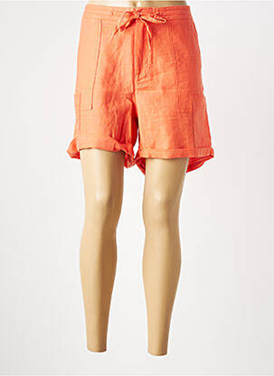 Short taille à pinces taille haute orange C'EST BEAU LA VIE femme
