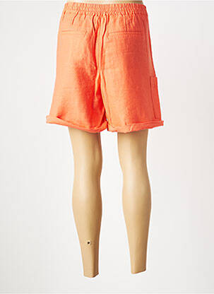 Short taille à pinces taille haute orange C'EST BEAU LA VIE femme