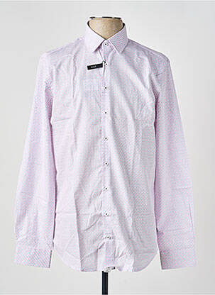Chemise manches longues imprimé fantaisie rouge IZAC homme