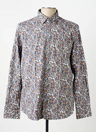 Chemise manches longues imprimé fantaisie blanc IZAC homme