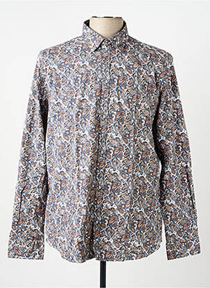 Chemise manches longues imprimé fantaisie blanc IZAC homme