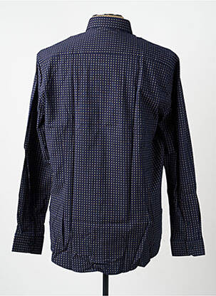 Chemise manches longues imprimé fantaisie bleu IZAC homme