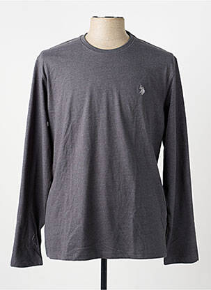 T-shirt coupe droite manches longues gris U.S. POLO ASSN homme