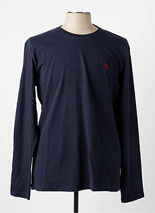 T-shirt coupe droite manches longues bleu U.S. POLO ASSN homme