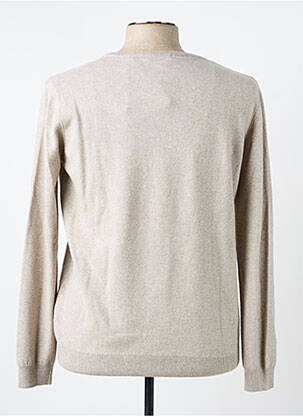 Pull col rond manches longues beige U.S. POLO ASSN homme