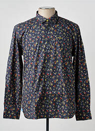 Chemise manches longues imprimé fantaisie bleu NEW ZEALAND AUCKLAND homme