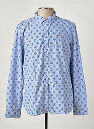 Chemise manches longues imprimé fantaisie bleu NEW ZEALAND AUCKLAND homme