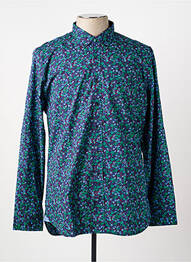 Chemise manches longues imprimé fantaisie bleu NEW ZEALAND AUCKLAND homme