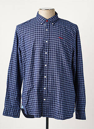 Chemise manches longues imprimé fantaisie bleu NEW ZEALAND AUCKLAND homme
