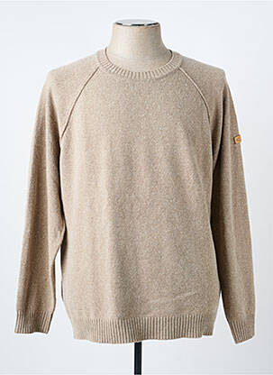 Pull col rond manches longues beige CAMEL ACTIVE homme