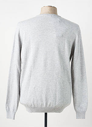 Pull col v manches longues gris BEST GUEST homme