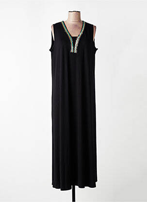 Robe longue sans manche sans manche noir EGATEX femme