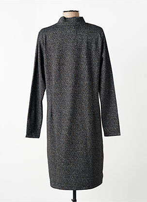 Robe mi-longue imprimé fantaisie manches longues gris M.X.O femme