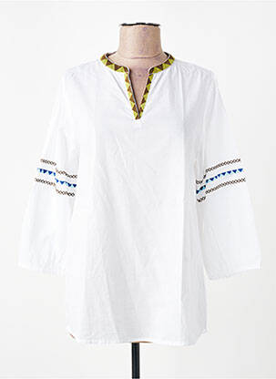 Blouse manches longues manches longues blanc WNT COLLECTION femme