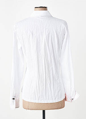Chemisier coupe cintrée manches longues blanc JUST WHITE femme