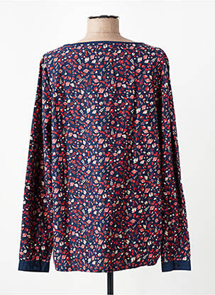 Blouse imprimé fantaisie manches longues bleu ELLE EST OU LA MER femme