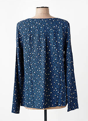 Blouse imprimé fantaisie manches longues bleu ELLE EST OU LA MER femme