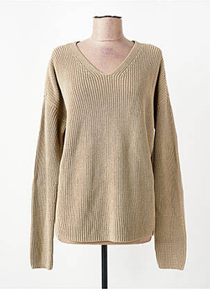 Pull coupe droite manches longues beige CAMEL ACTIVE femme