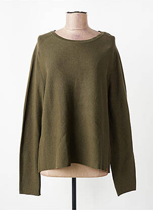 Pull coupe droite manches longues vert CAMEL ACTIVE femme
