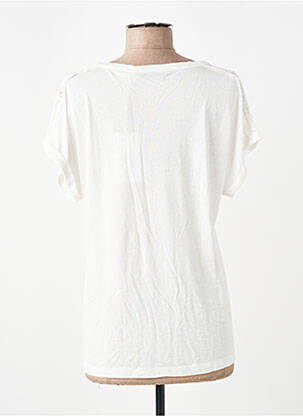 Top manches courtes manches courtes blanc MISE AU GREEN femme