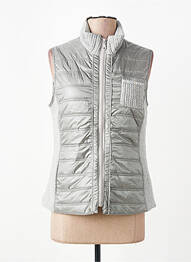 Doudoune fermeture zippée sur le devant sans capuche gris JUST WHITE femme