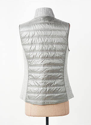 Doudoune fermeture zippée sur le devant sans capuche gris JUST WHITE femme