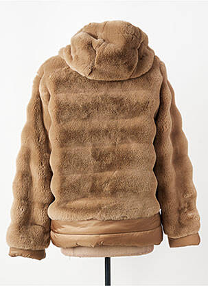 Doudoune poches a capuche marron VIRGINIA BLU' femme