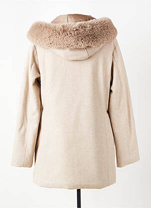 Manteau court capuche a capuche beige VIRGINIA BLU' femme