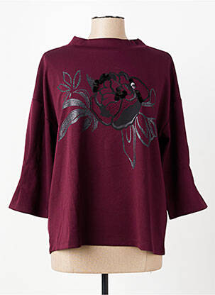 Sweat-shirt sérigraphie manches longues violet BETTY BARCLAY femme