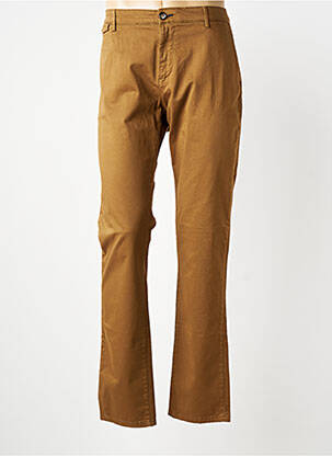 Pantalon chino stretch taille normale marron IZAC homme