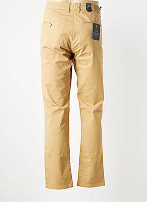 Pantalon chino tissage popeline taille normale marron IZAC homme
