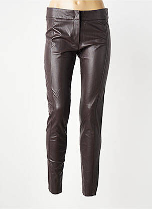 Pantalon slim stretch taille normale marron ZERRES femme