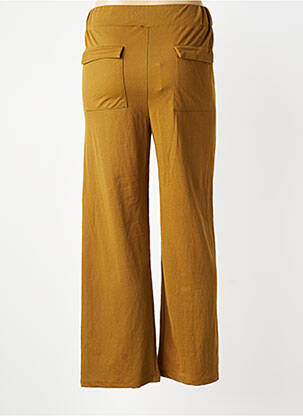 Pantalon droit tissage popeline taille normale vert WNT COLLECTION femme