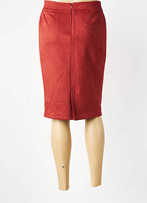 Jupe mi-longue taille normale rouge GEVANA femme