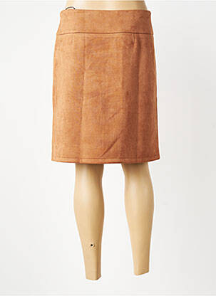 Jupe mi-longue stretch marron BETTY BARCLAY femme
