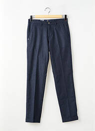 Pantalon slim tissage chiné taille normale bleu IZAC homme