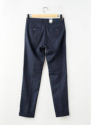 Pantalon slim tissage chiné taille normale bleu IZAC homme