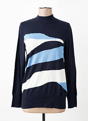 Pull stretch manches longues bleu FRANK WALDER femme