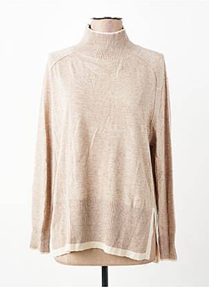 Pull tissage chiné manches longues marron ESCORPION femme
