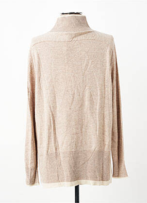 Pull tissage chiné manches longues marron ESCORPION femme