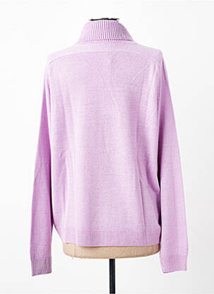 Pull col roulé stretch manches longues rose ESCORPION femme