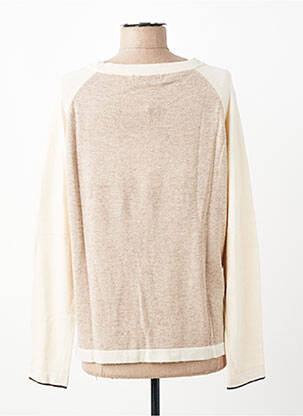 Pull coupe cintrée manches longues beige ESCORPION femme